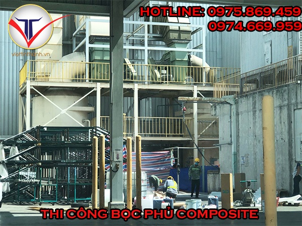 Thi công bọc phủ composite